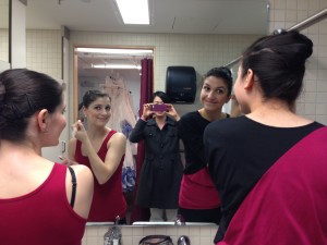 Kaitlin and Therese Getting Ready